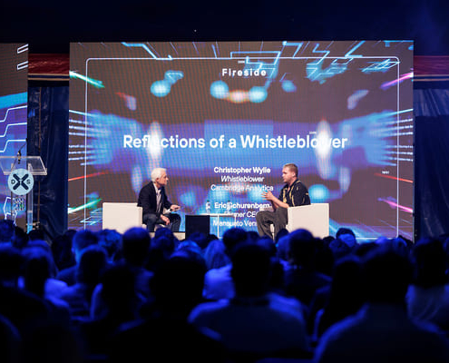 Christopher Wylie in conversation with Eric Schurenberg at Dublin Tech Summit, 2022