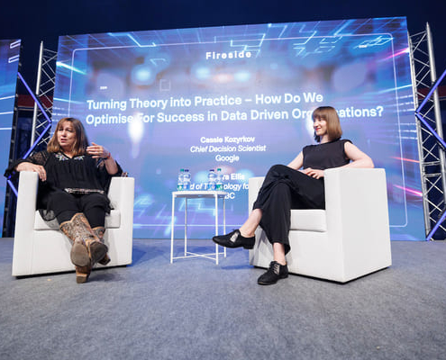 Cassie Kozyrkov in conversation with Laura Ellis at Dublin Tech Summit, 2022